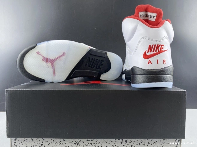 Rep Silver DA1911-102 Retro (2020) Tongue Jordan Red Fire 5 Air 0726